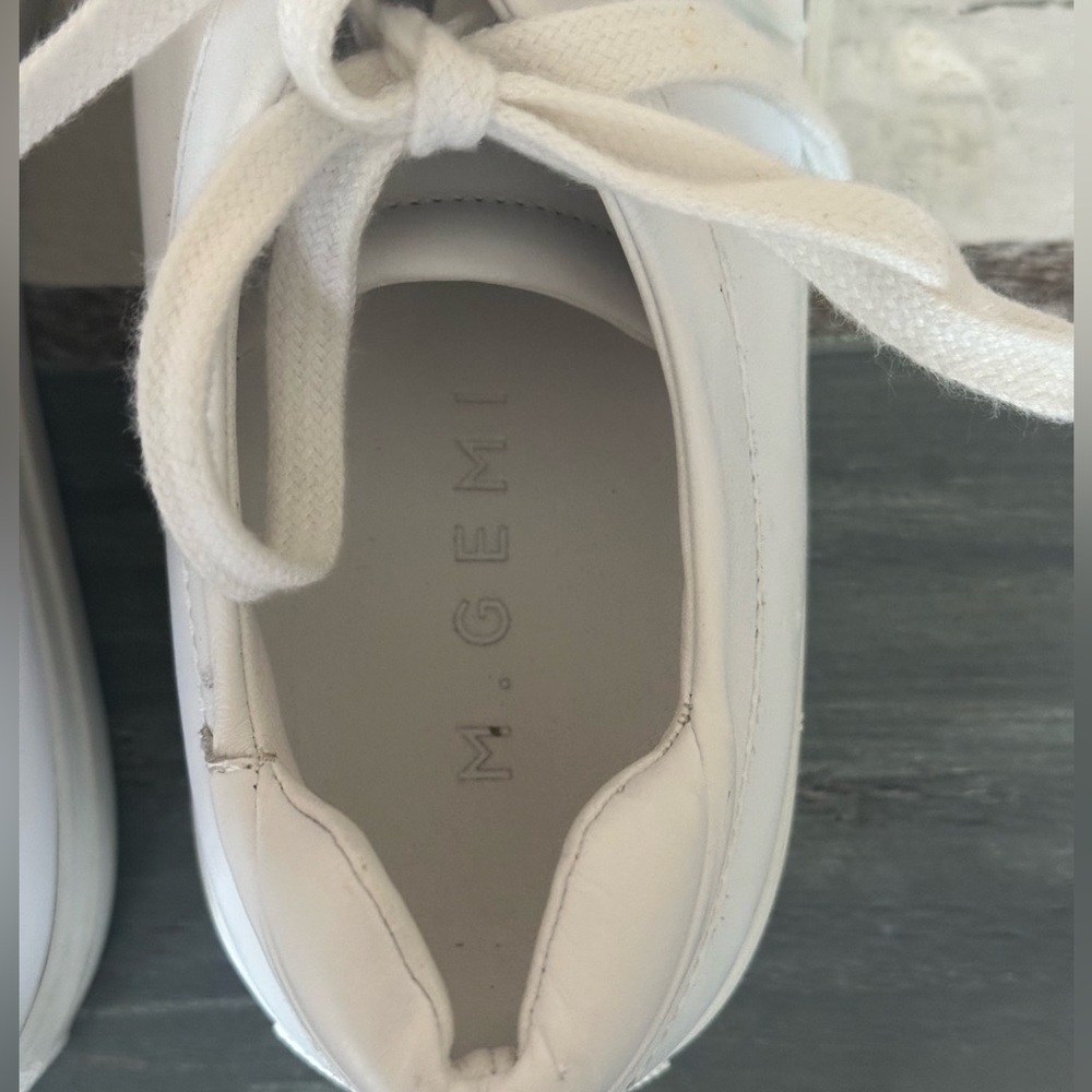 M.Gemi The Palestra White Leather Low Top Sneakers Made in Italy Women 39.5 9 - Picture 6 of 9